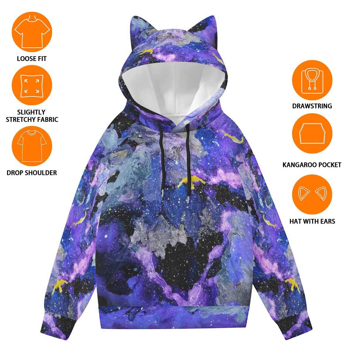 Fly High Women’s Hoodie With Decorative Ears