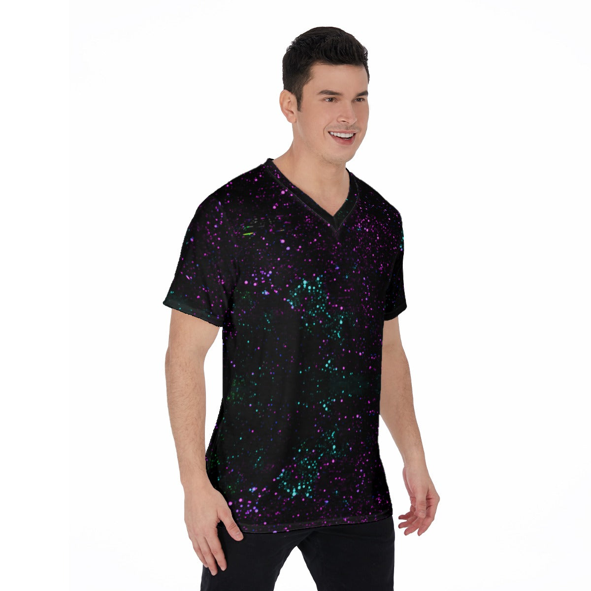 Night Sky Purple V-Neck T-Shirt