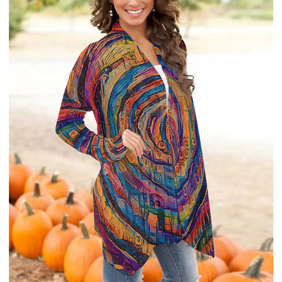Galactic Whirlpool Women's Cardigan With Long Sleeve