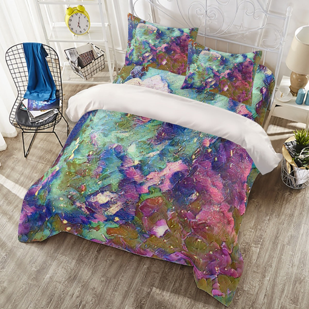 Galactic Love Pastels Four-piece Duvet Cover Set