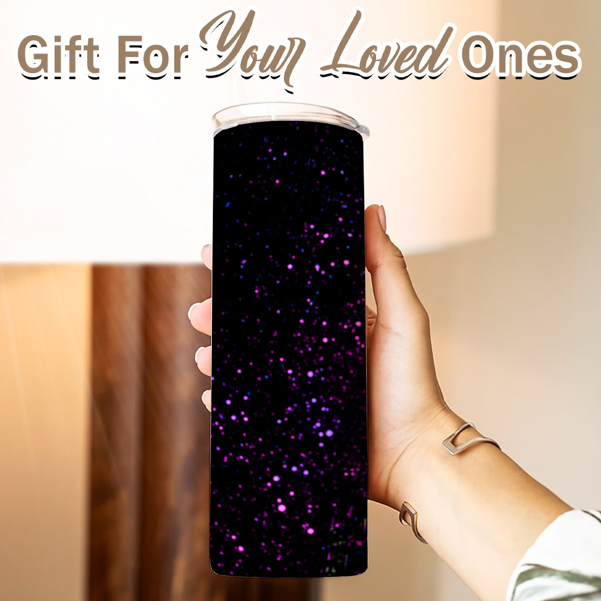 Night Sky Purple 20OZ Straight Cup With Sliding Lid For The USA