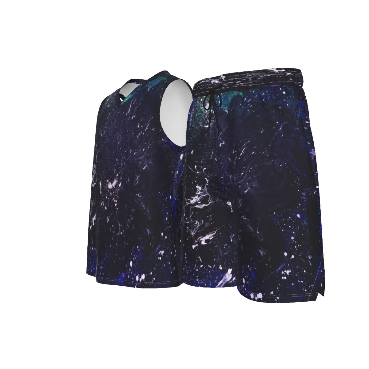 Galactic Darkness Men's V Neck Basketball Suit