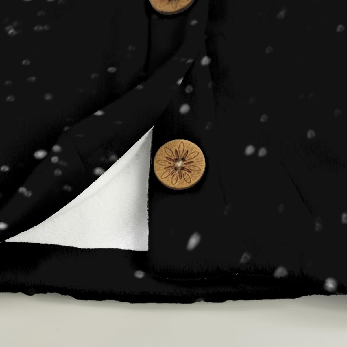 Galactic Clouds/Night Sky Women's Flannel Hoodie with Cat Ears