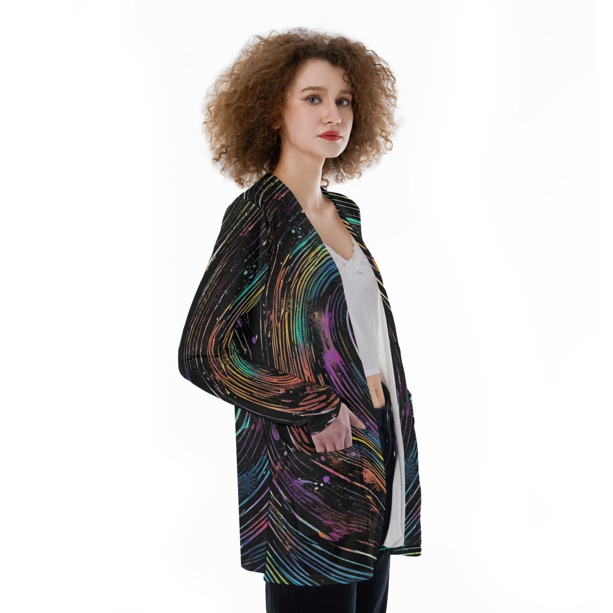 Abstract Whirlpool Women's Cover With Pocket