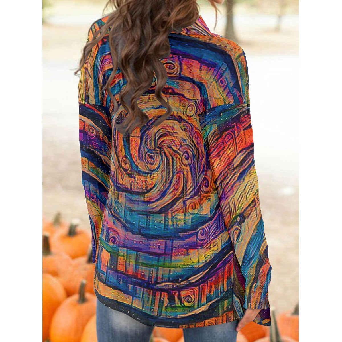 Galactic Whirlpool Women's Cardigan With Long Sleeve