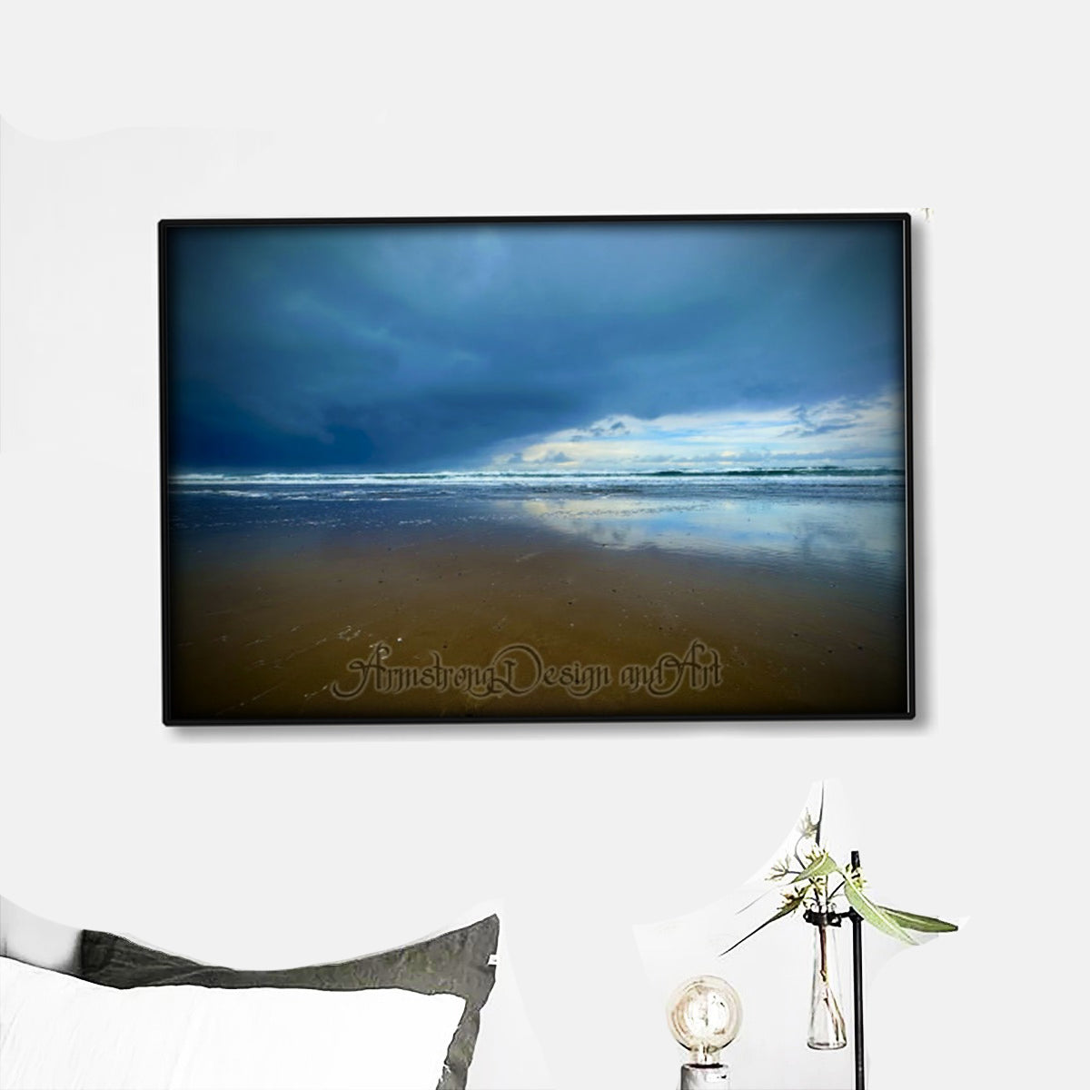 Seascape Black Frame Mural