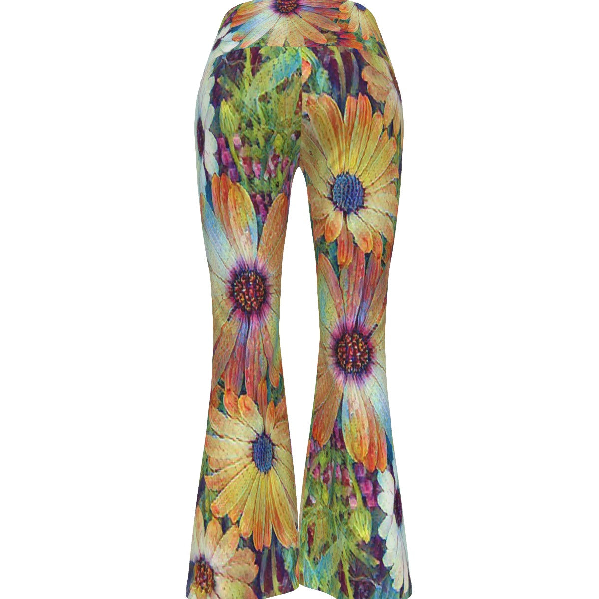 Flower Power Colors  Women's Flare Yoga Pants