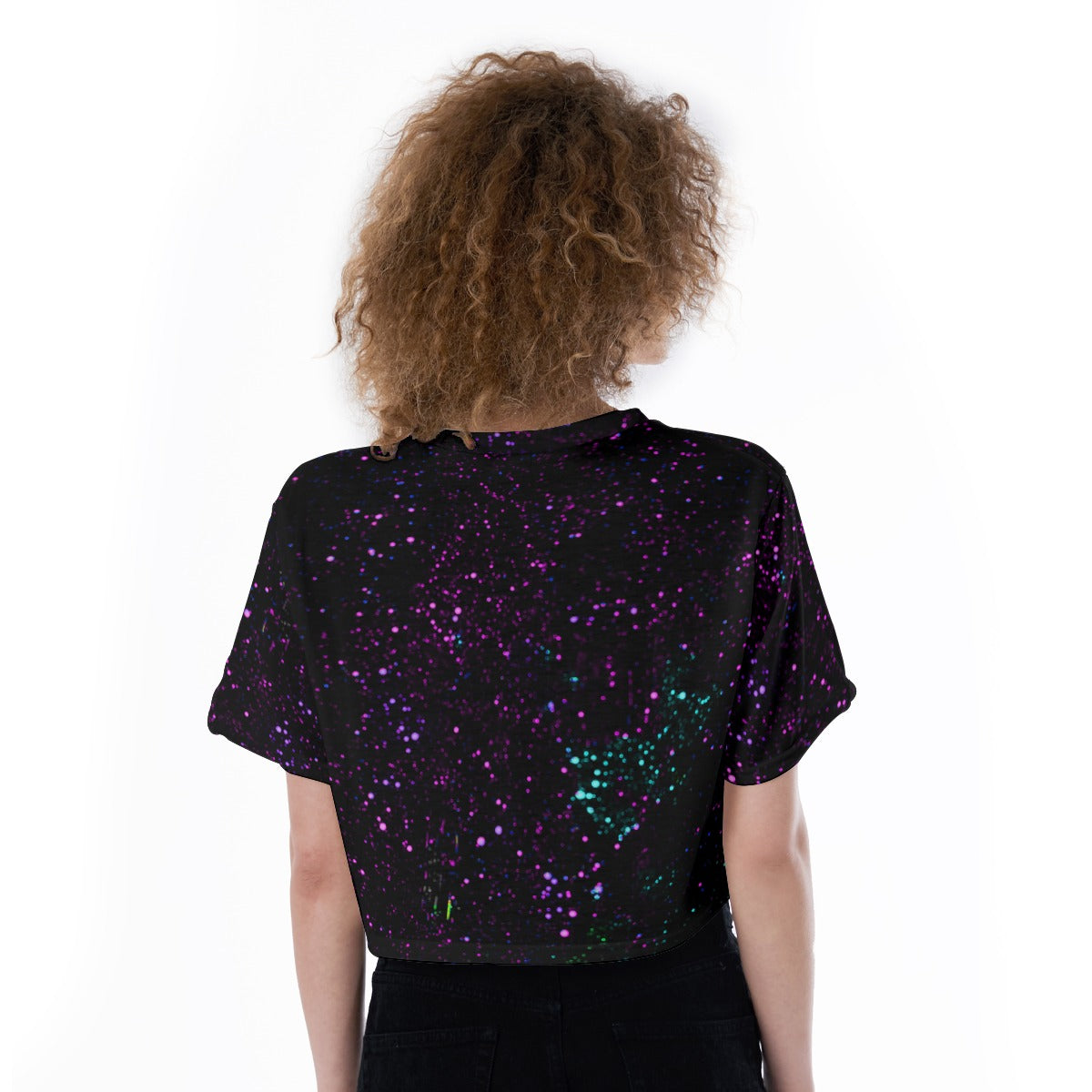 Night Sky Purple Cropped T-Shirt
