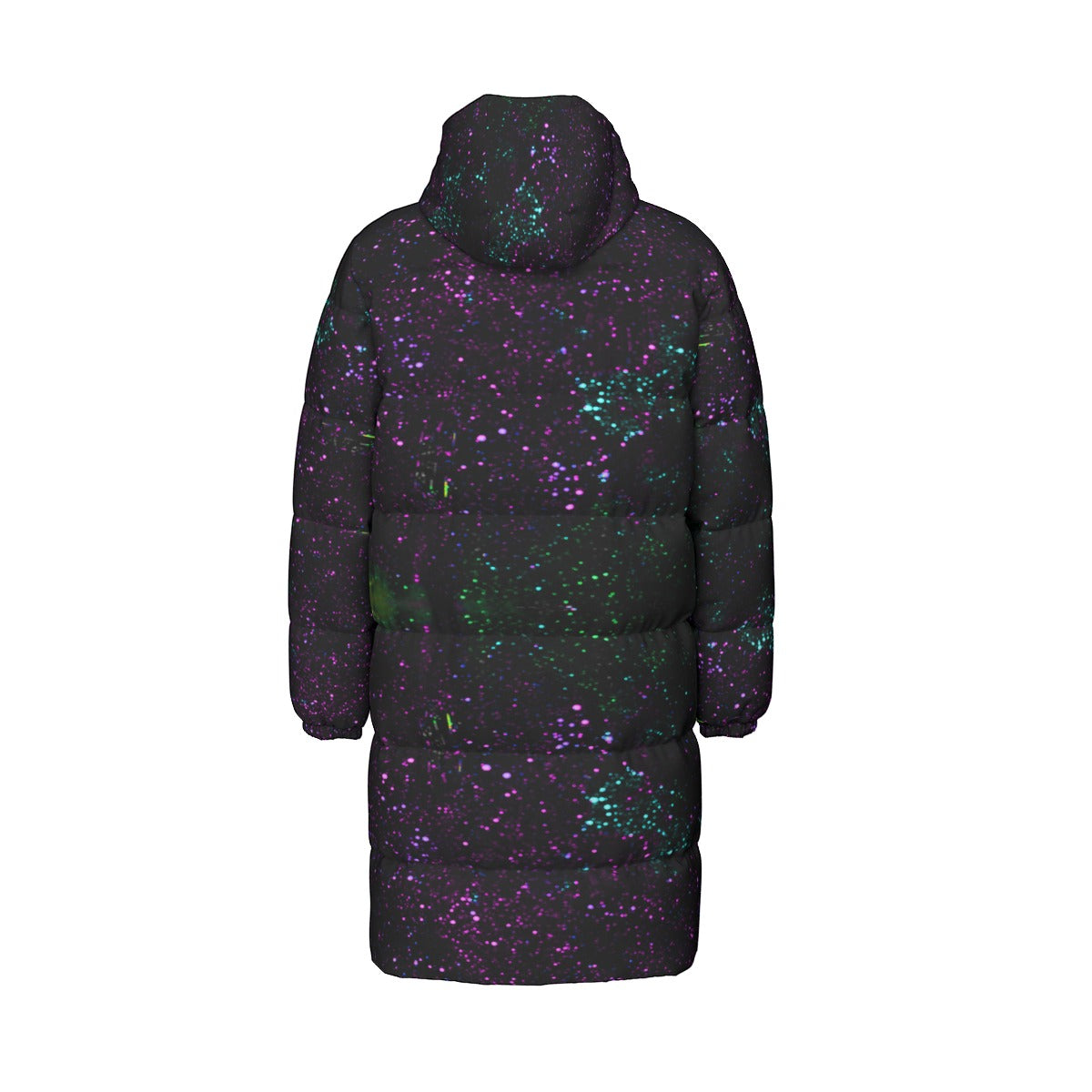 Night Sky Purple Unisex Long Down Jacket