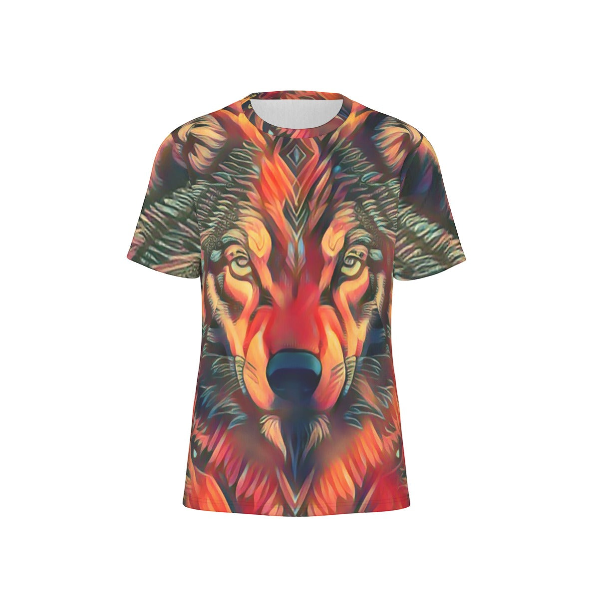 Firey Wolf Men's O-Neck T-Shirt | 190GSM Cotton