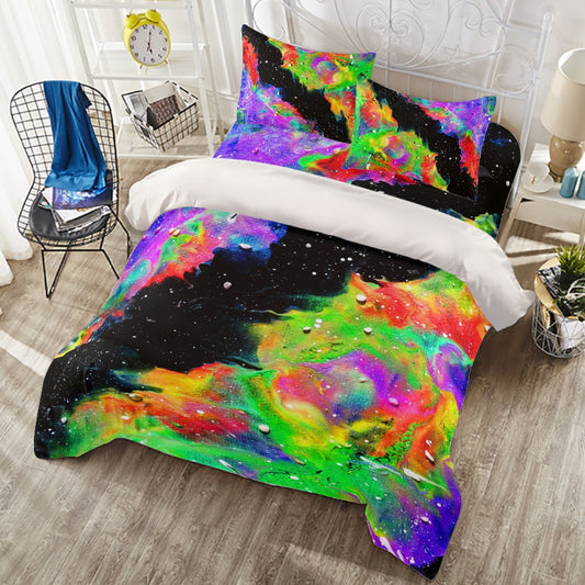 Galactic Rainbow Four-piece Duvet Cover Set