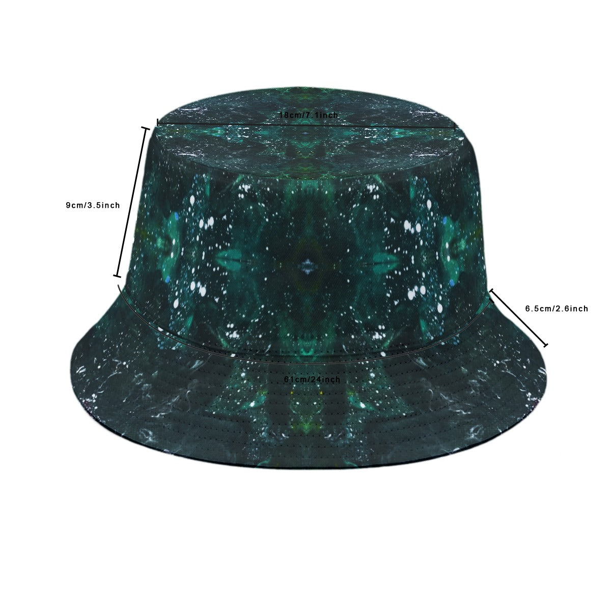 Galactic Darkness Teal Bucket Hat