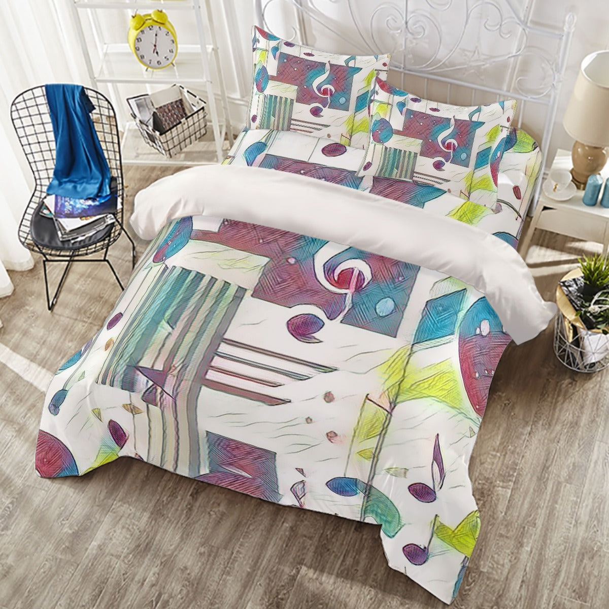 Abstract Music Color Four-piece Duvet Cover Set