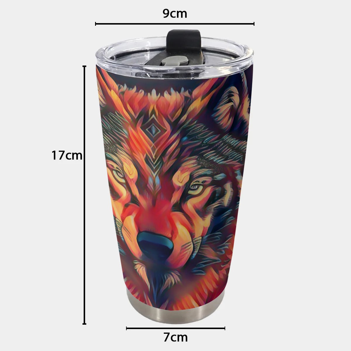 Fiery Wolf Tumbler 20oz