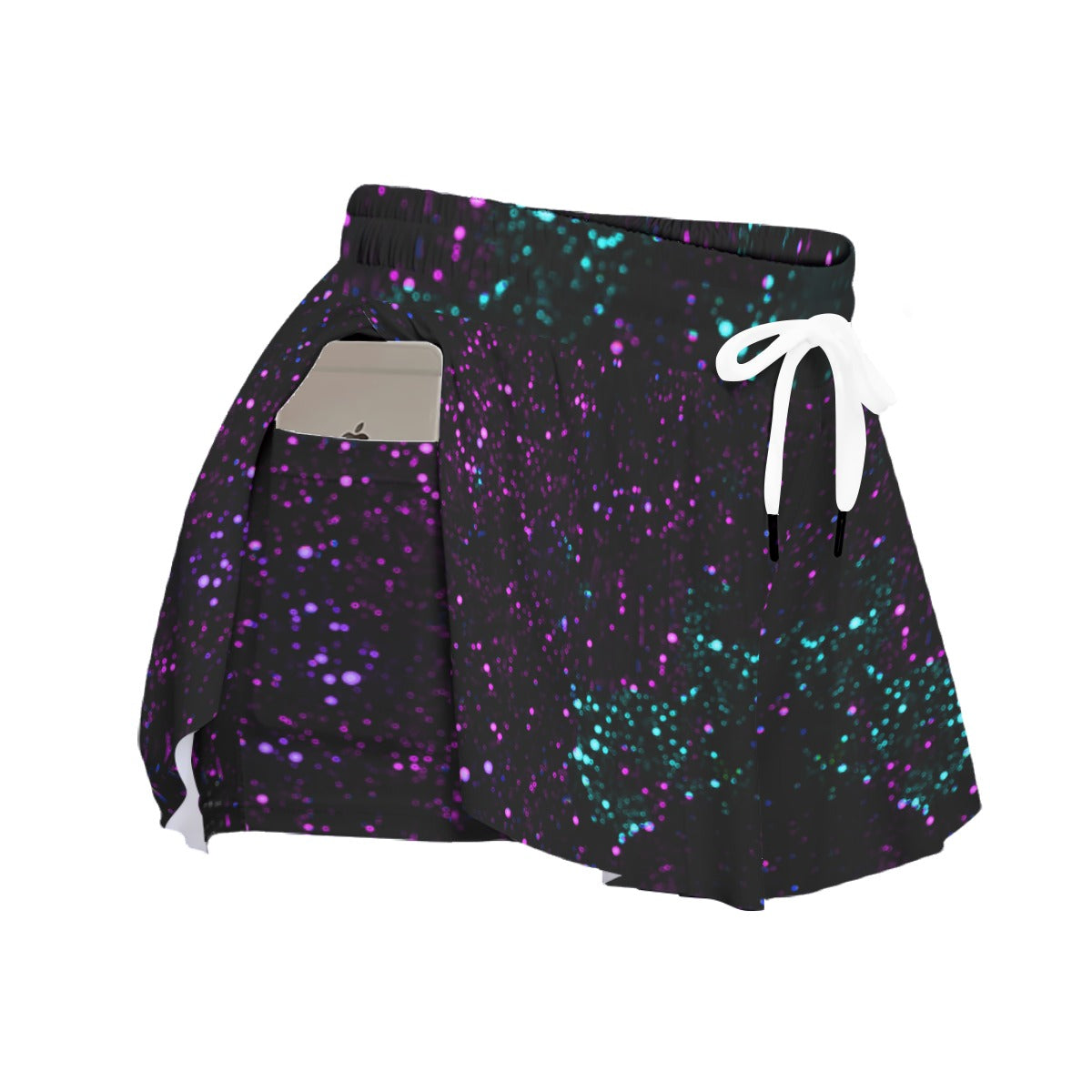 Night Sky Purple Women's Sport Skorts With Pocket