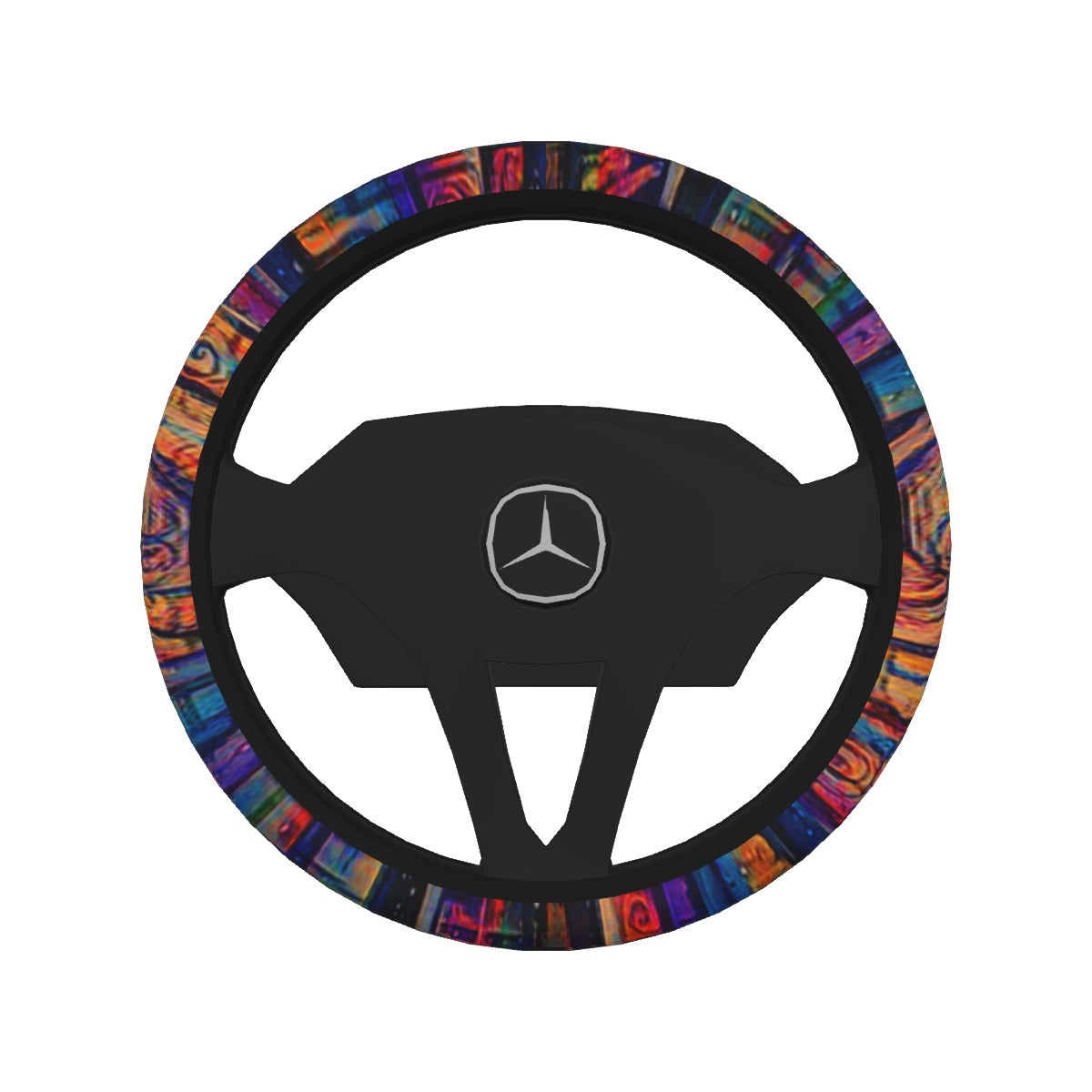 Galactic Whirlpool Rainbow Steering Wheel Cover