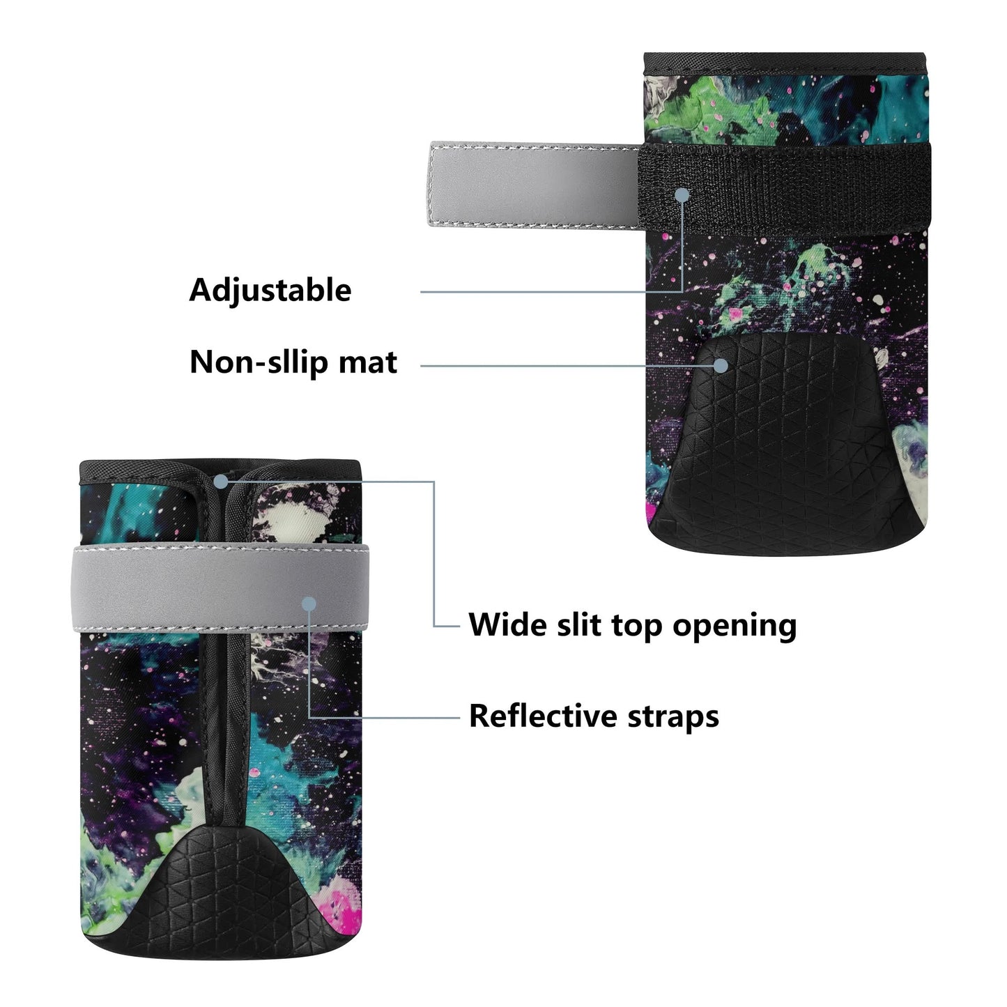 Galactic Storm Non Slip Dog Socks