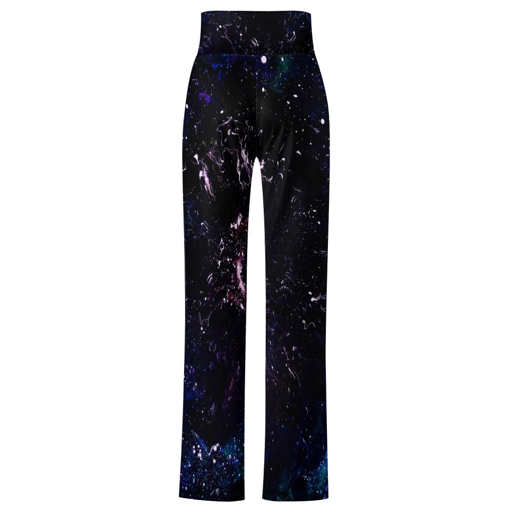 Galactic Darkness Straight Lace-Up Yoga Pants