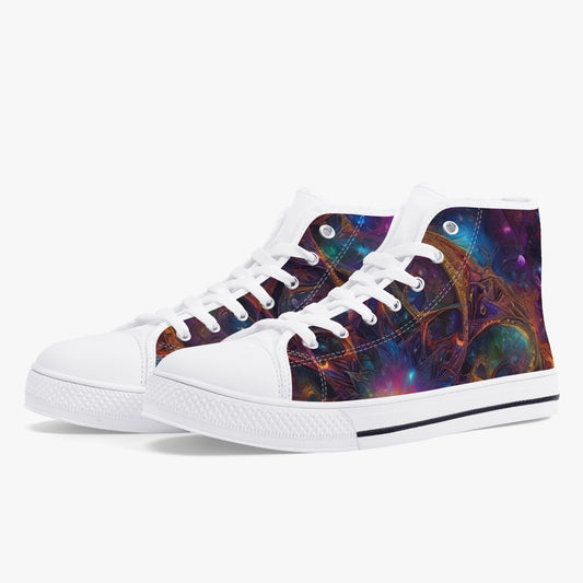Ascension Classic High-Top Canvas Shoes - White/Black
