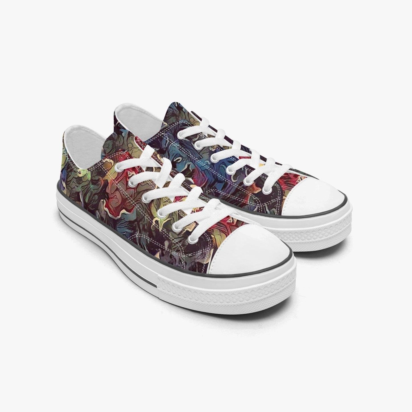 Space Storm Low Canvas Shoes-White sole