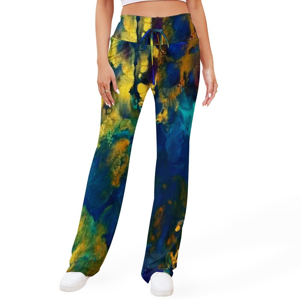 Galactic Atlantis Straight Lace-Up Yoga Pants