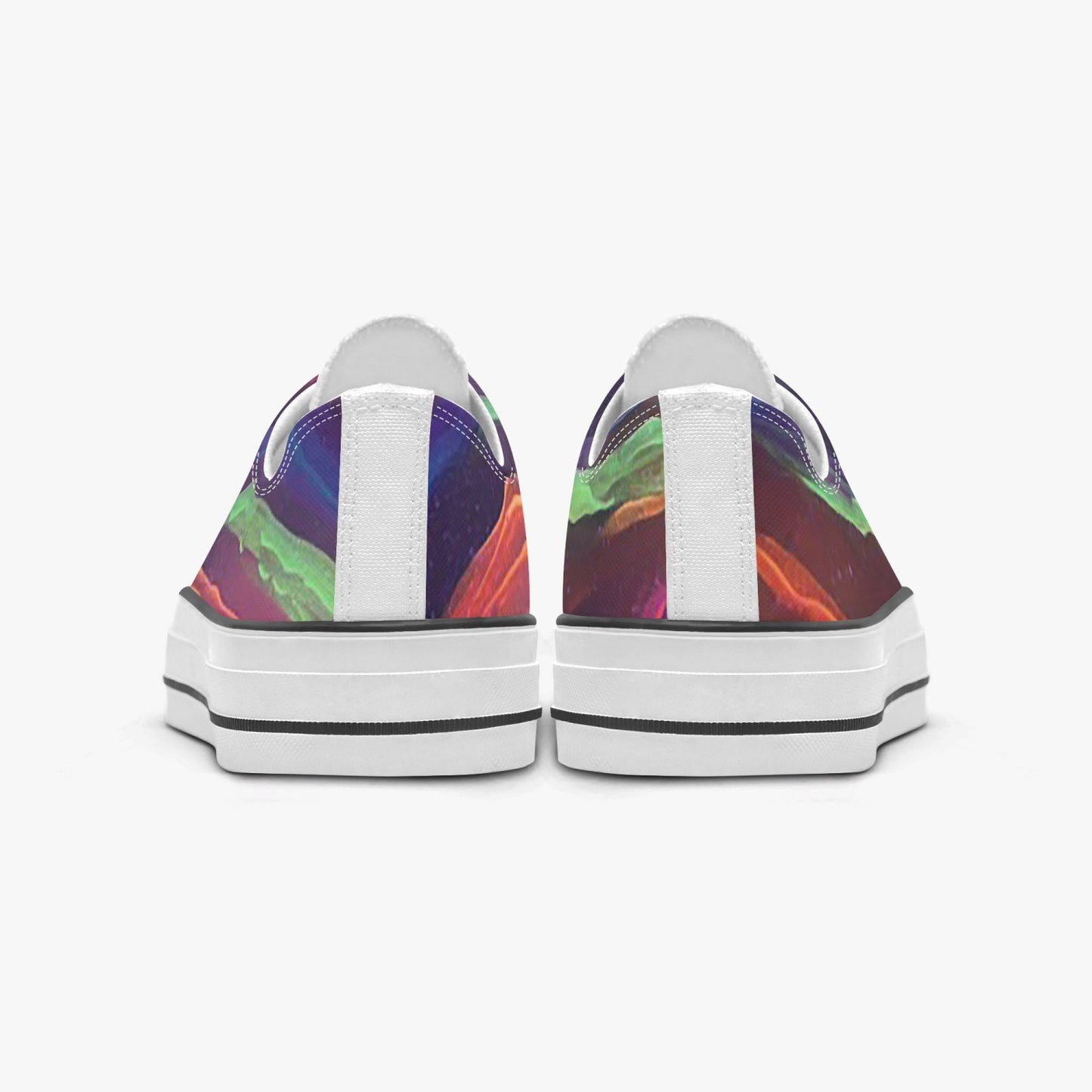 Galactic Whirlpool Low Canvas Shoes-White sole