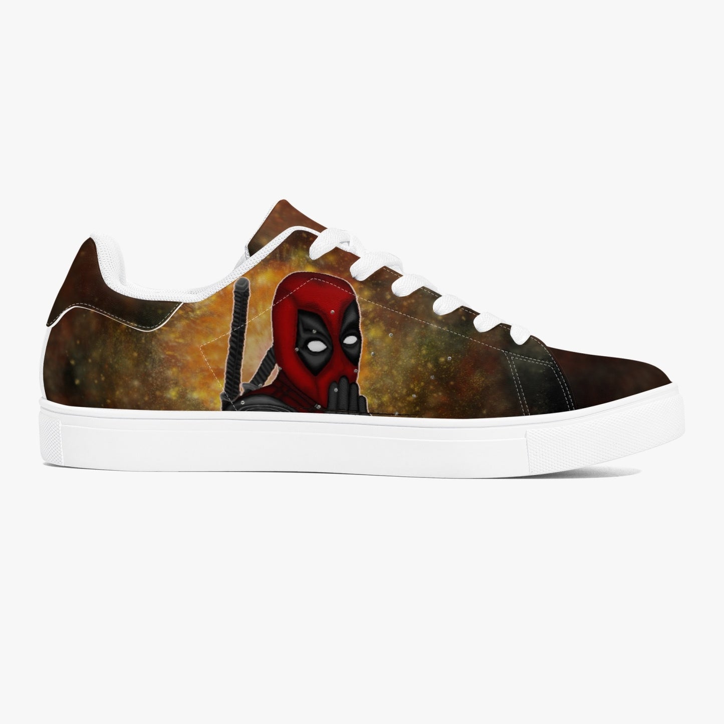 Deadpool/Wolverine Classic Low-Top Leather Sneakers - White/Black