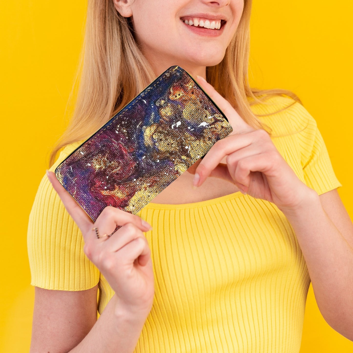 Heaven Meets Universe Long Type Zipper Purse