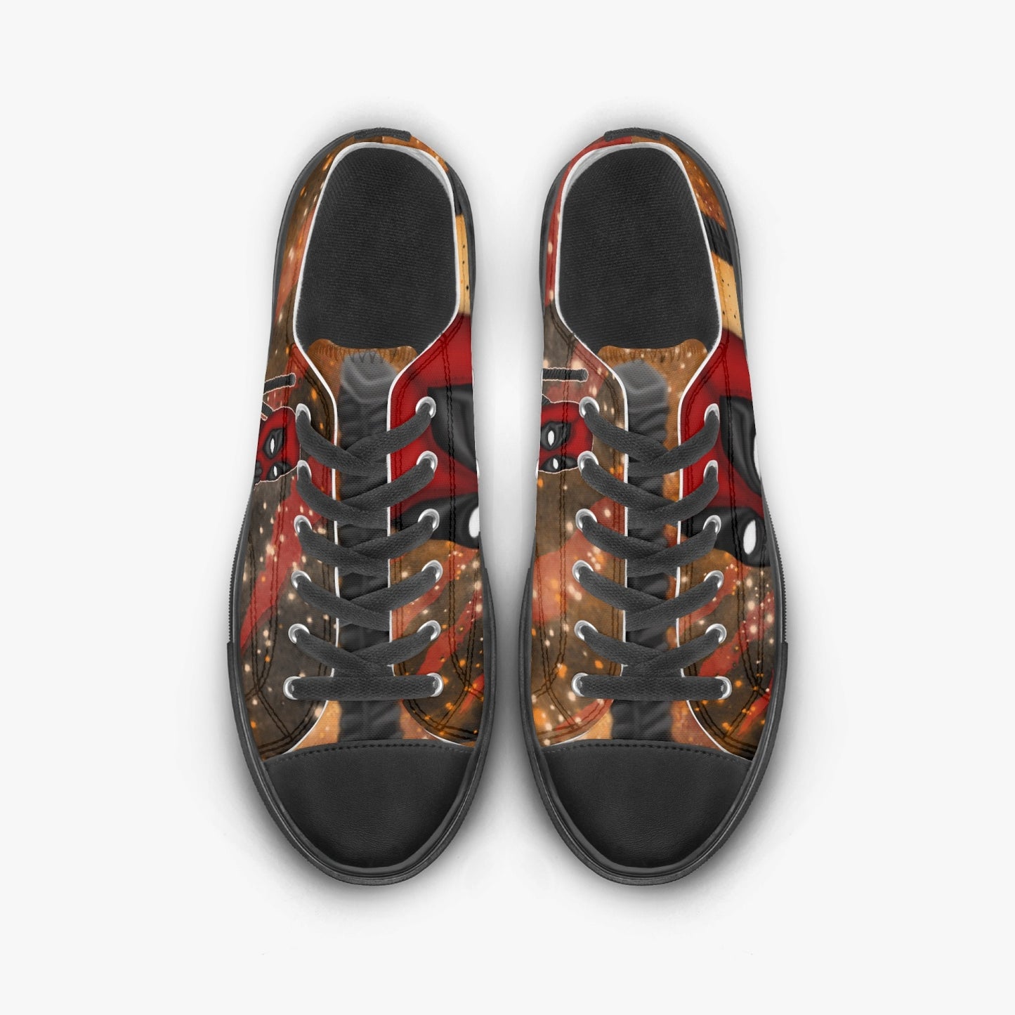 Deadpool  Low Top Canvas Shoes - Black Sole