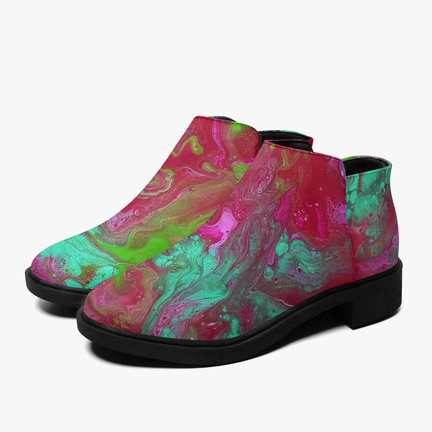 Liquid Galaxy Fashion Zipper Boots