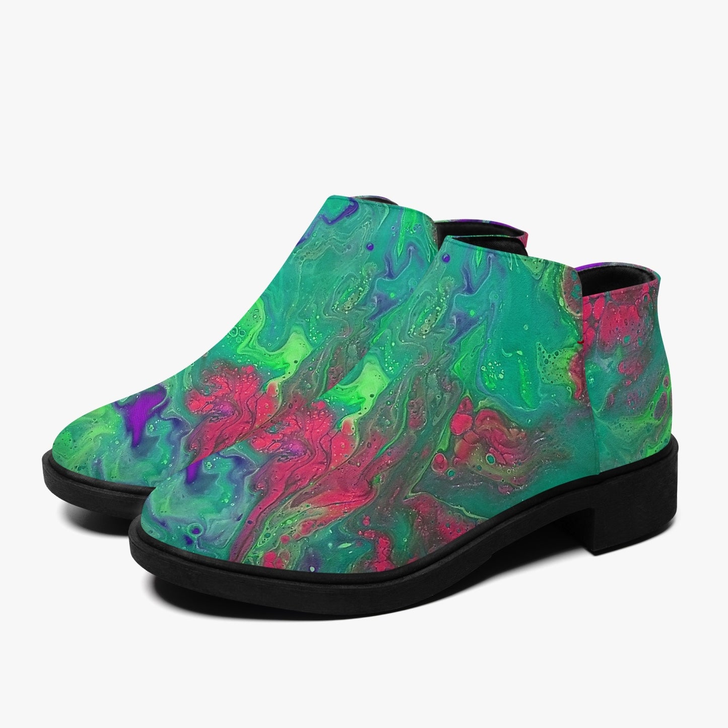 Liquid Galaxy Fashion Zipper Boots