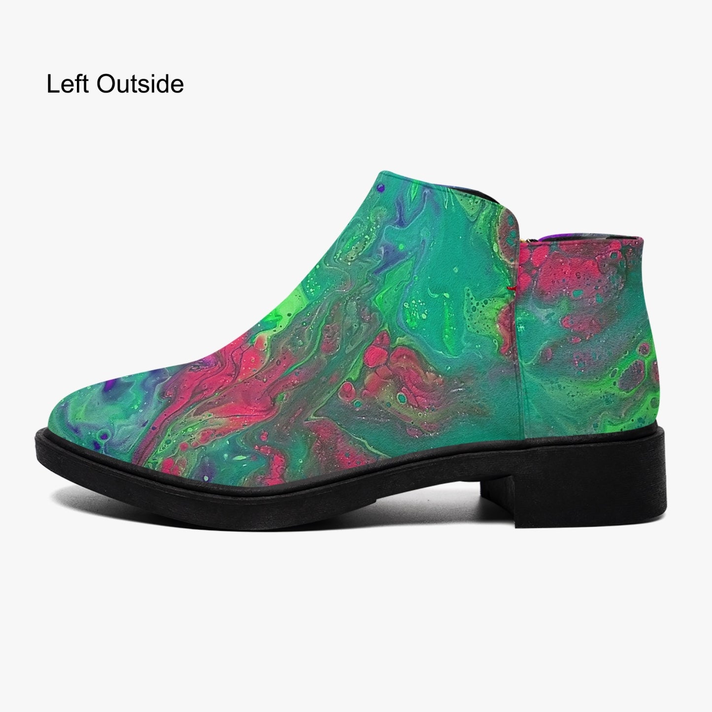 Liquid Galaxy Fashion Zipper Boots