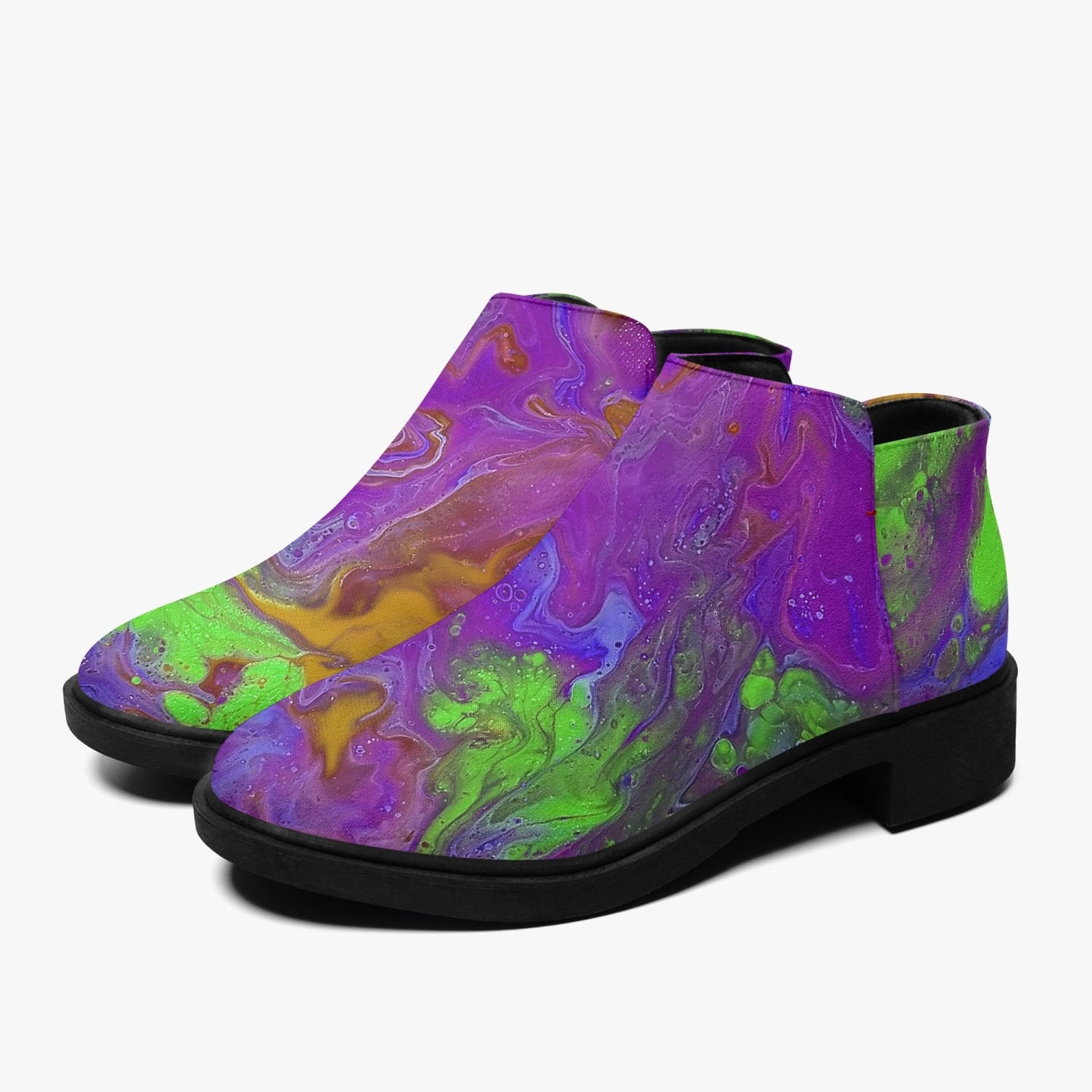 Liquid Galaxy Fashion Zipper Boots