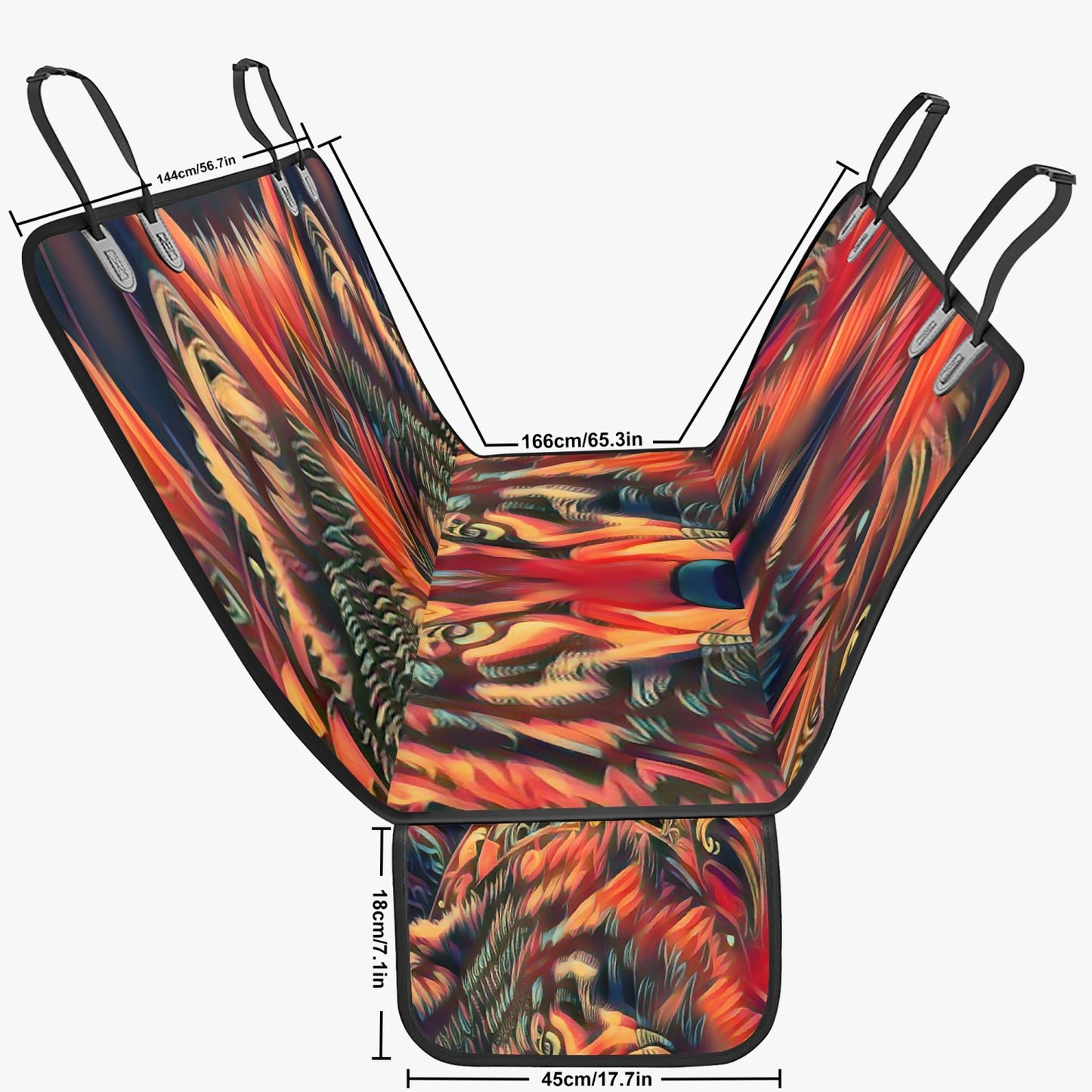 Wolf on Fire Pet Seat Covers