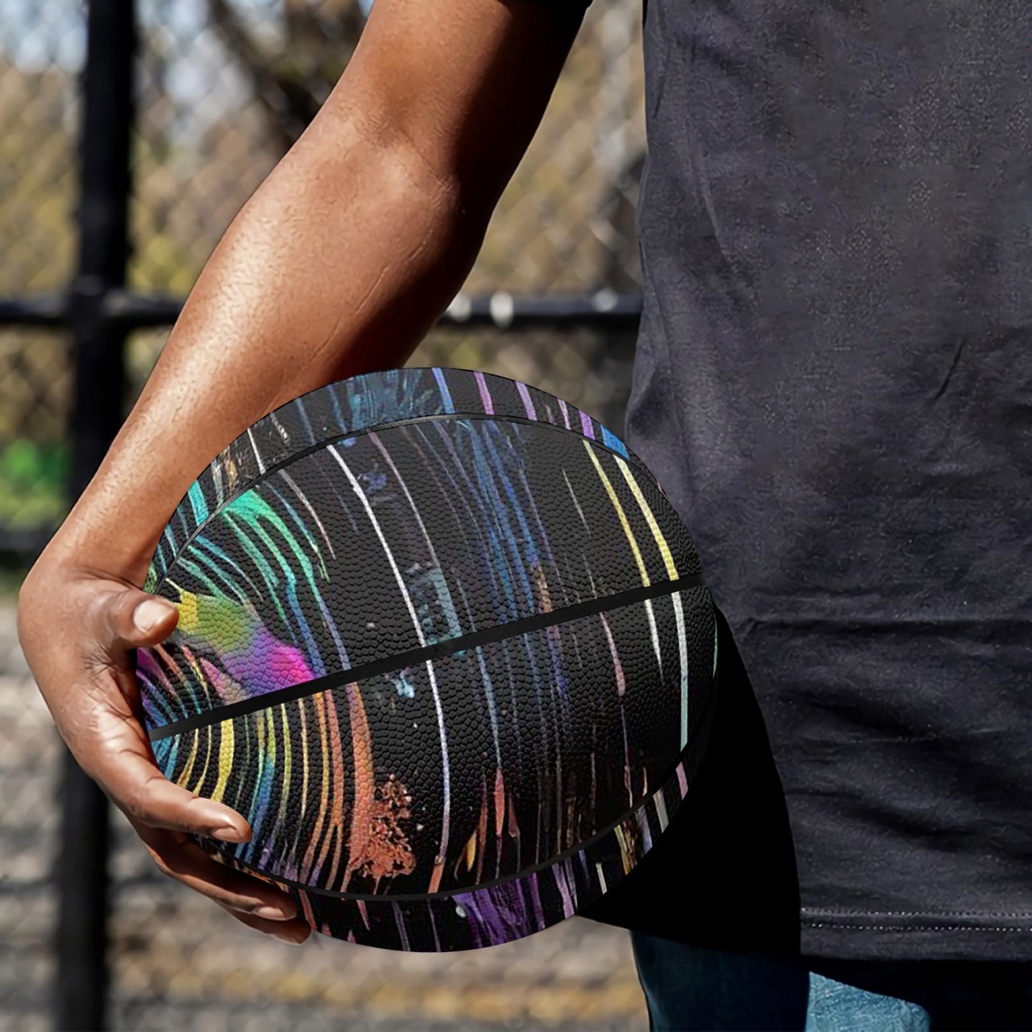 Psychedelic Spiral Basketball - Eight Panel Printed