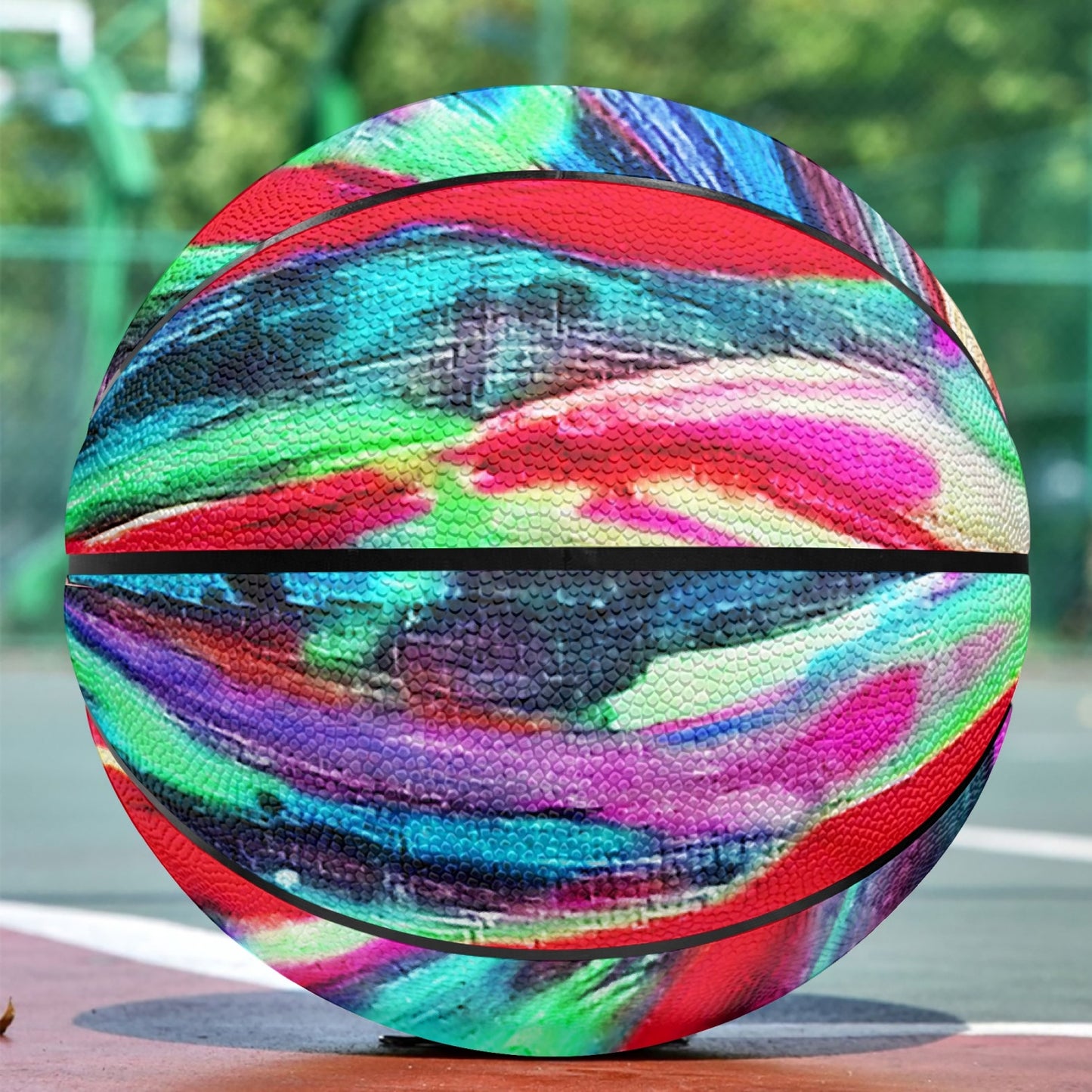 Rainbow Drip Basketball - Eight Panel Printed