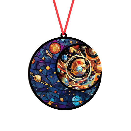 Stained Space Window Ornament