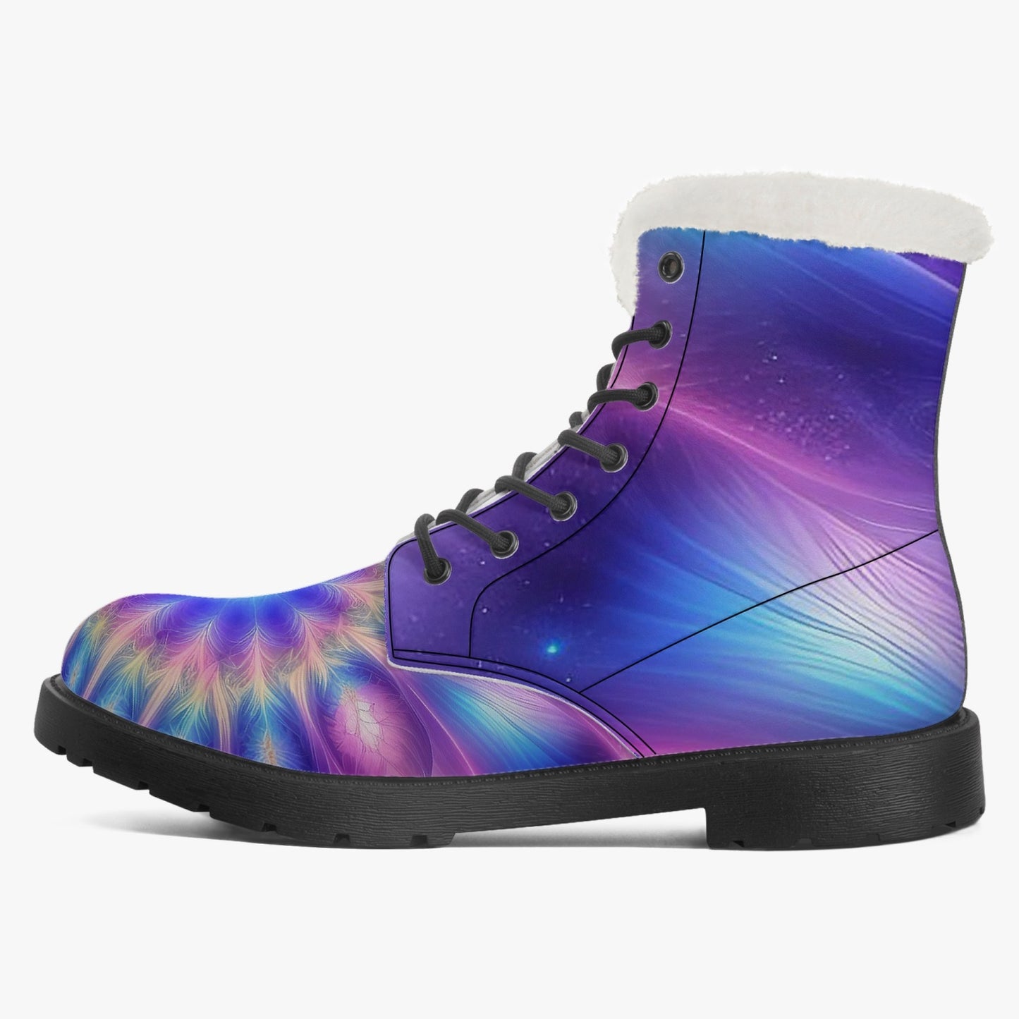 Ascension Tie-Dye Faux Fur Leather Boots