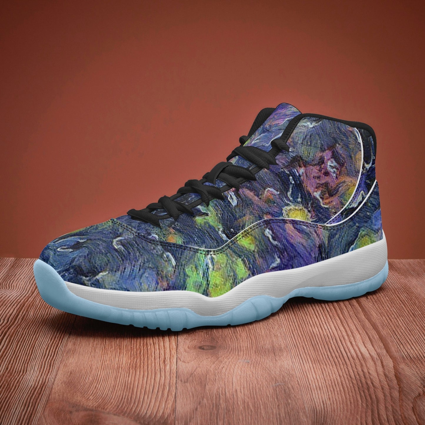 Space Storm AJ11 Basketball Sneakers -Blue Sole