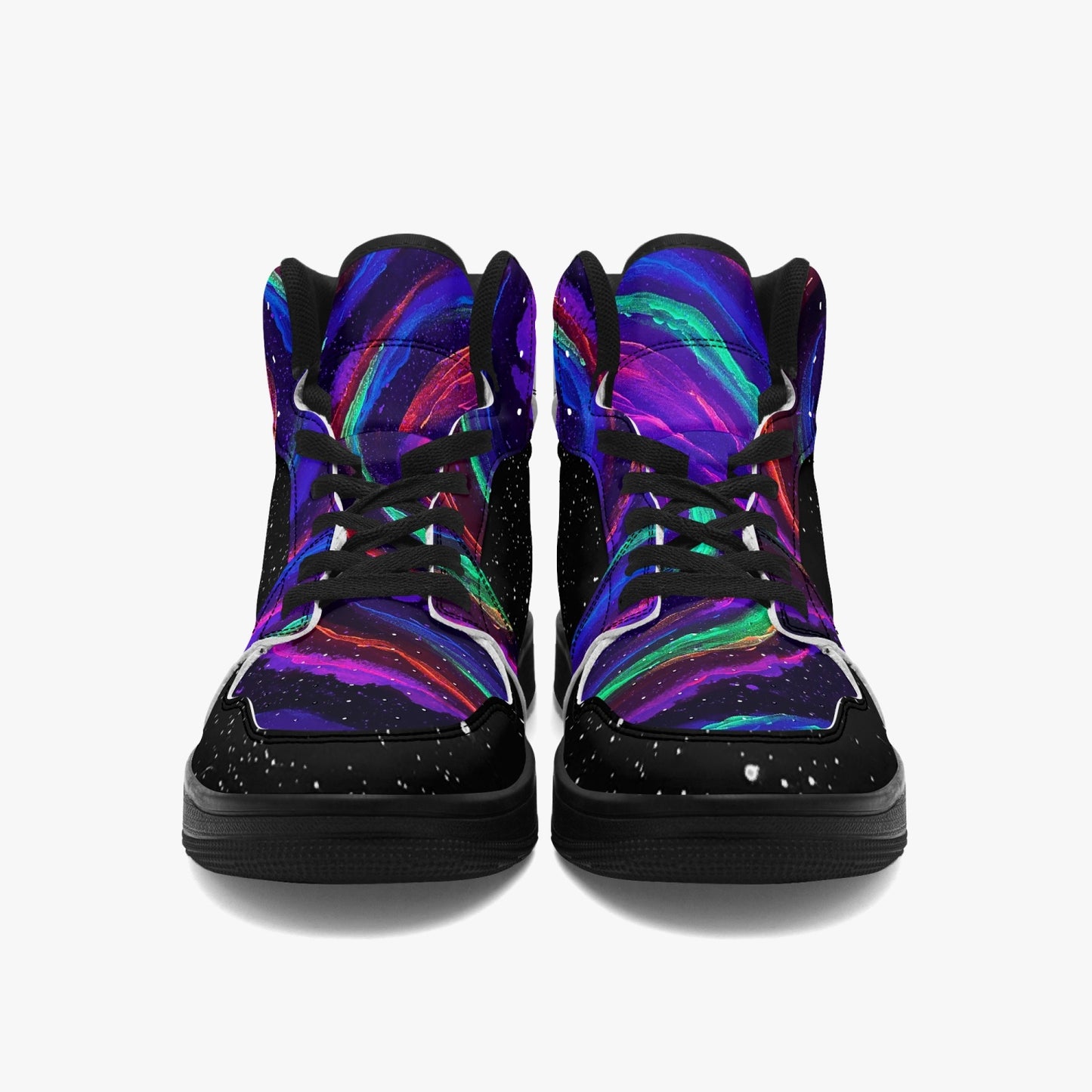 Galactic Whirlpool Black-sole AJ High Top Sneakers