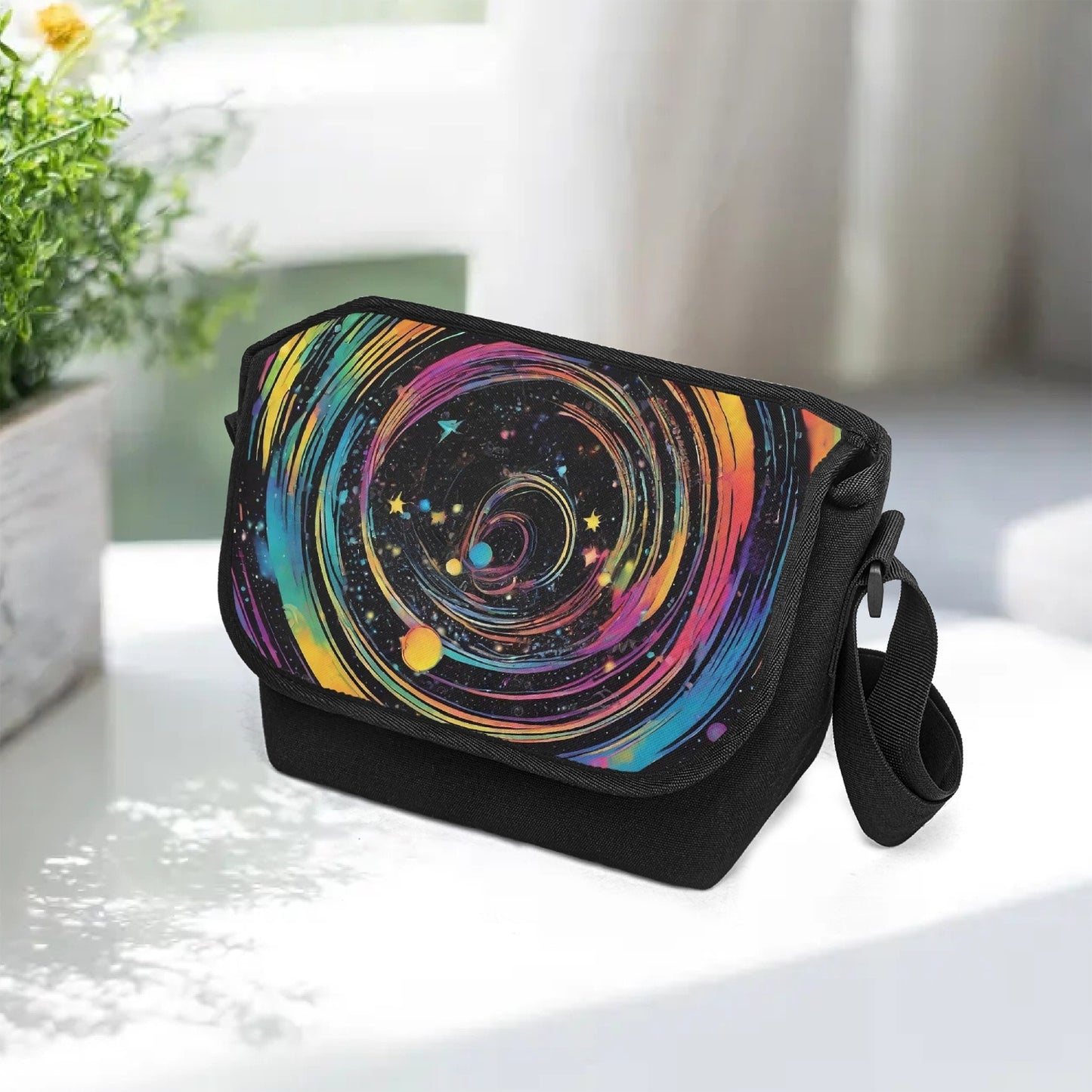 Psychedelic Space Messenger Bag