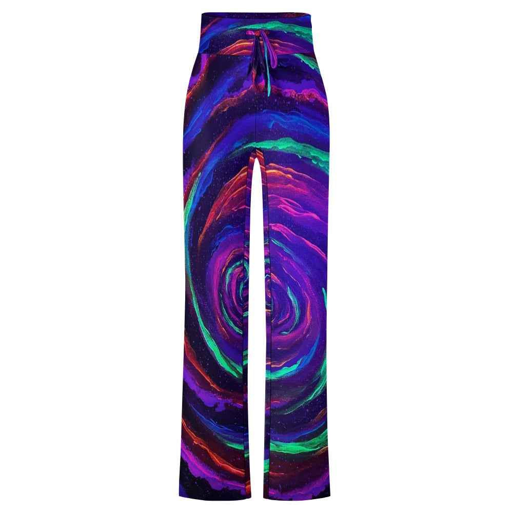 Galactic Rabbit Hole Straight Lace-Up Yoga Pants