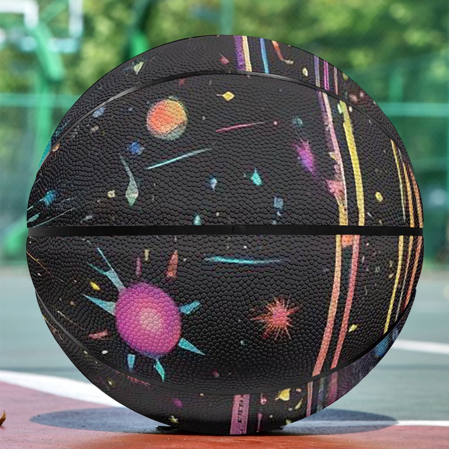 Psychedelic Explosion Basketball - Eight Panel Printed