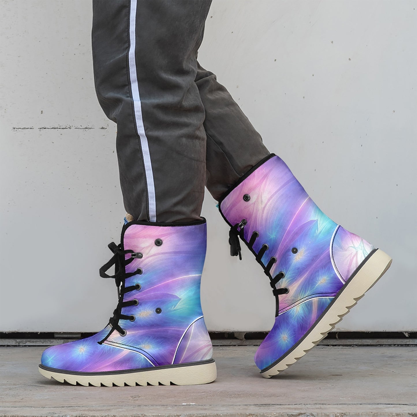 Ascension Tie-Dye Cotton-pad Fur Lining Boots