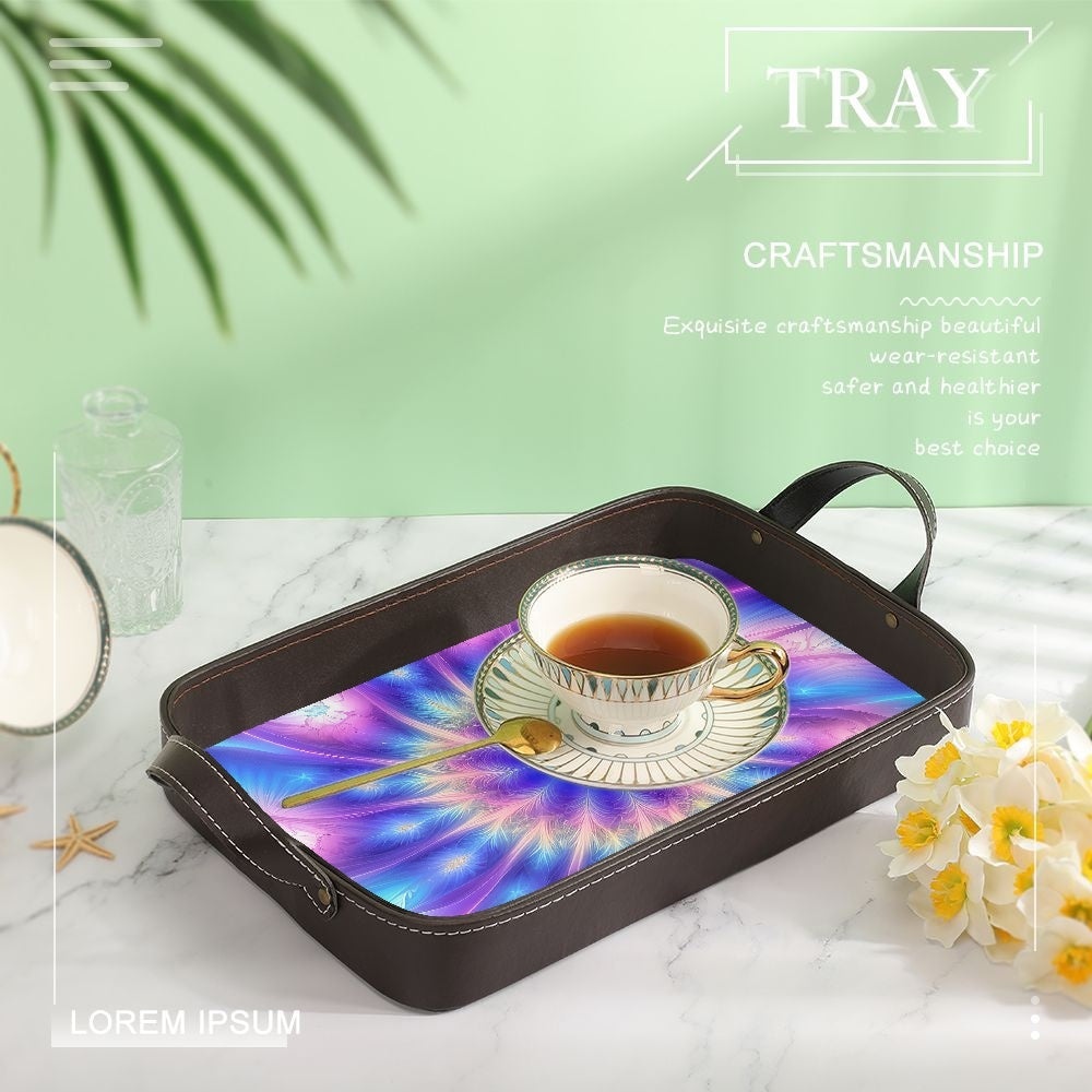 Ascension Tie-Dye PU Leather Tray