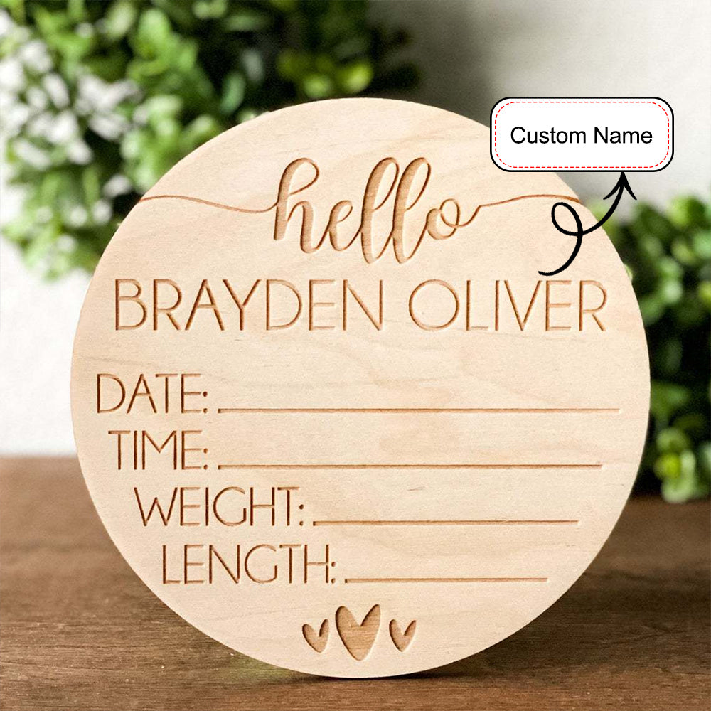 Newborn Baby Name Sign