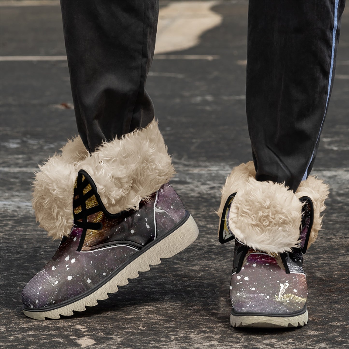 Galactic Clouds Cotton-pad Fur Lining Boots