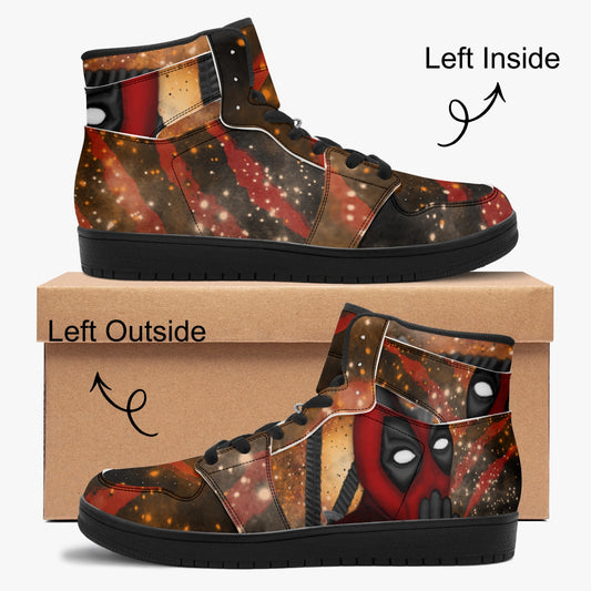 Deadpool Black-sole AJ High Top Sneakers