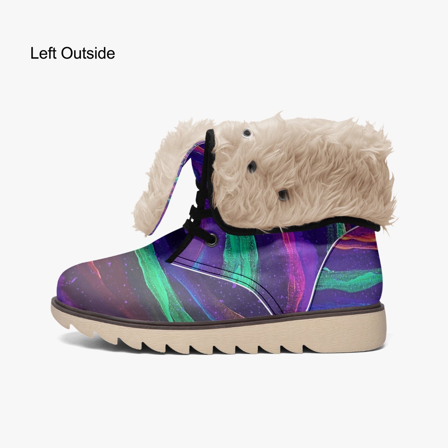 Galactic Rabbit Hole Cotton-pad Fur Lining Boots