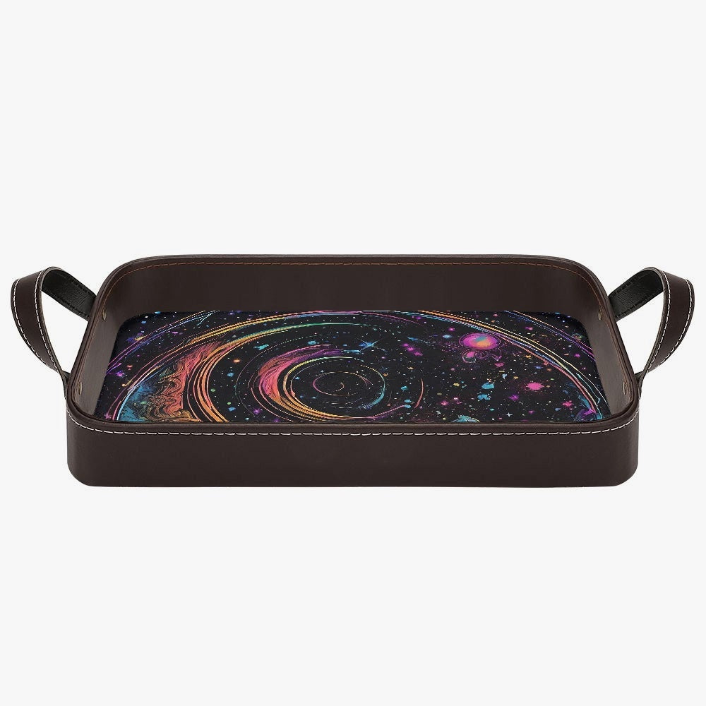 Psychedelic Space 2 PU Leather Tray